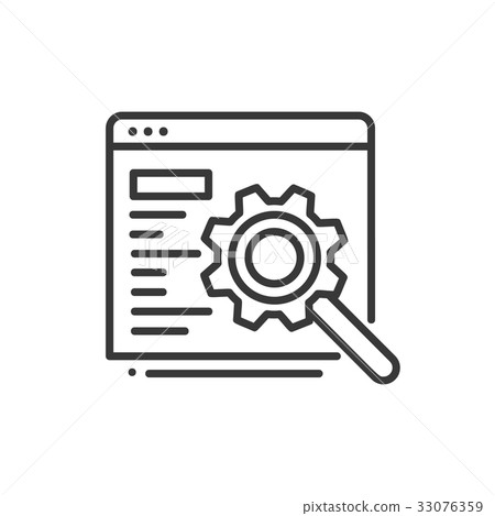 SEO - modern vector line icon. 33076359
