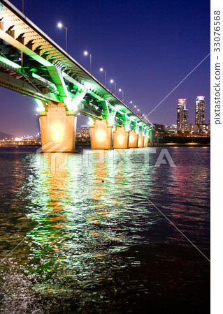 清潭橋，江南區，漢江，首爾，韓國 33076568