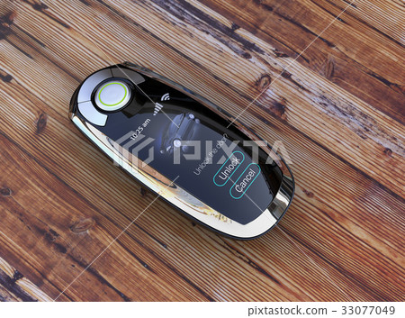 Concept image of the smart key of the car. original design. 33077049
