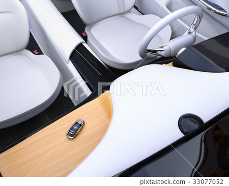 位於電動汽車儀表板上的智能入門鑰匙 位於電動汽車儀表板上的智能入門鑰匙 33077052