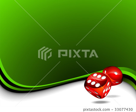 Vector background with two red dices Vector background with two red dices 33077430