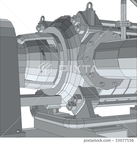 Industrial equipment pump. Wire-frame. EPS10 Industrial equipment pump. Wire-frame. EPS10 33077556