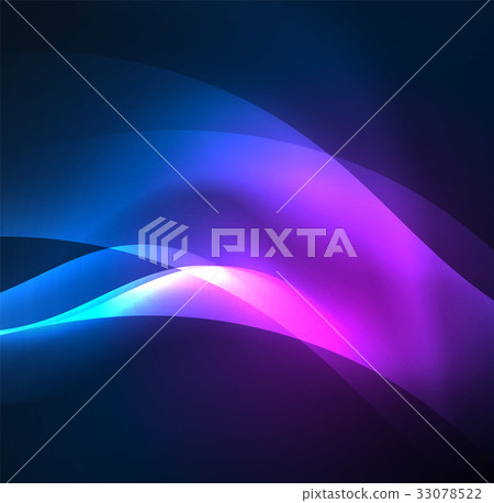 Illuminated neon waves 33078522