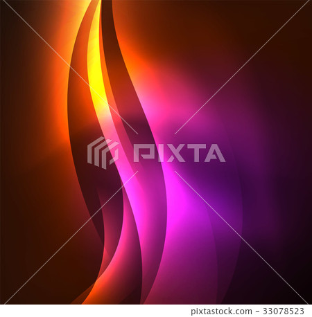Illuminated neon waves 33078523