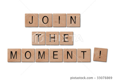 Text on a wooden pieces Text on a wooden pieces 33078869