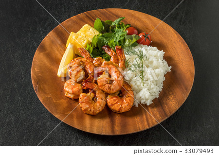 Garlic shrimp Hawaiian cuisine garlic shrimp 33079493