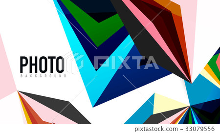 Modern triangle presentation template 33079556