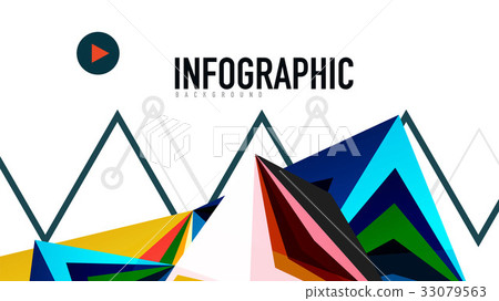 Modern triangle presentation template 33079563