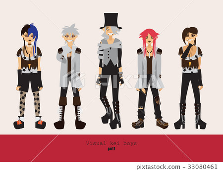 Lovely visual kei men. Different hairstyles Lovely visual kei men. Different hairstyles 33080461