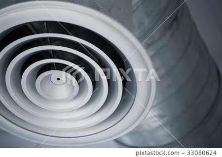 closeup air hole grill of interior air duct  33080624