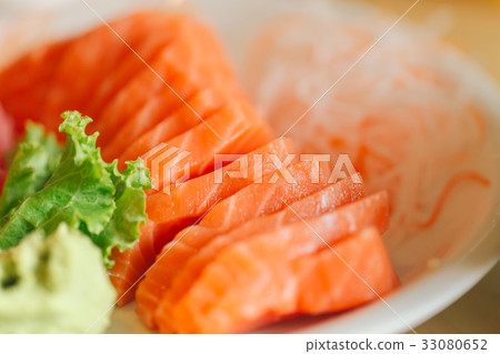 japanese food. japan fresh salmon fish seafood 33080652
