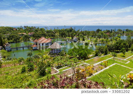 Panorama of Tirtagangga Taman Ujung water palace 33081202