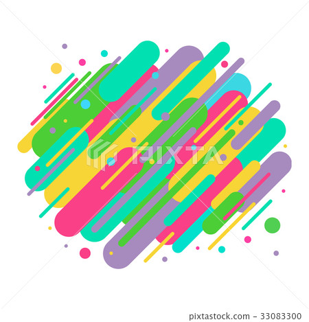 Abstract colored rounded shapes lines in diagonal 33083300