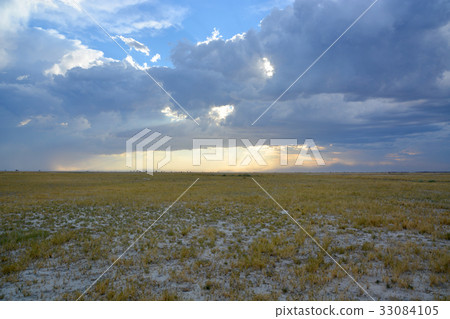 Sunset at the Natah Bird Sanctuary in the Republic of Botswana 33084105