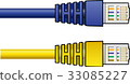 Ethernet RJ-45 Cables, vectors 33085227