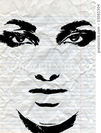 Abstract woman face. Fashion illustration 33085304