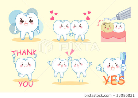tooth with different emotion tooth with different emotion 33086821
