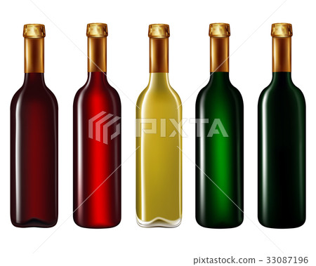Wine bottles isolated on white Wine bottles isolated on white 33087196