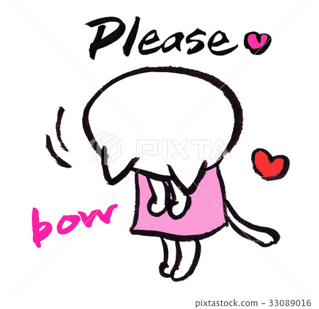 鞠躬白貓請英文 33089016