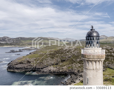 Stunning aerial shot of Ardnamurchan Point, Great 33089113