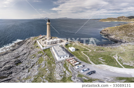 Stunning aerial shot of Ardnamurchan Point, Great 33089131