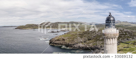 Stunning aerial shot of Ardnamurchan Point, Great Stunning aerial shot of Ardnamurchan Point, Great 33089132