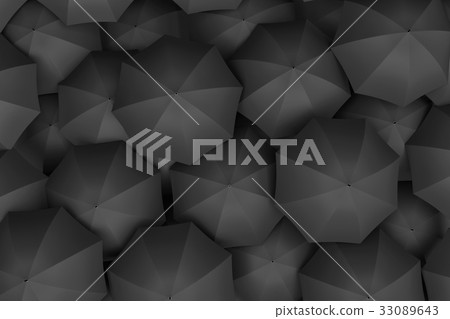 3d rendering of endless amount of similar black 33089643