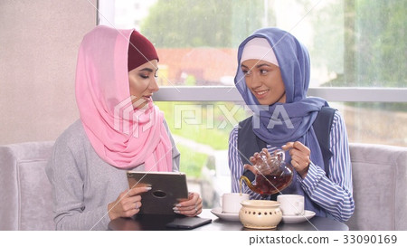Business meeting of two Muslim women. Business 33090169