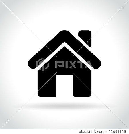 home icon on white background - Stock Illustration [33091136] - PIXTA