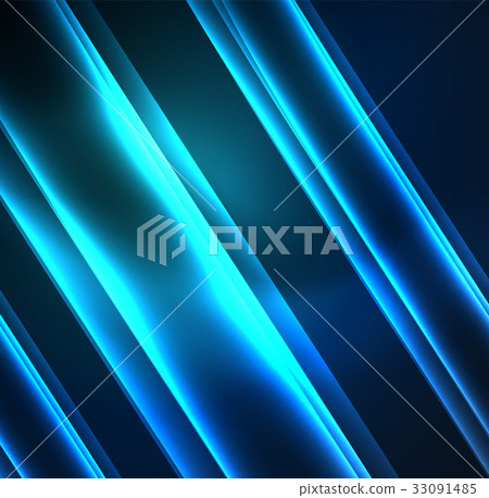 Energy lines, glowing waves in the dark, vector Energy lines, glowing waves in the dark, vector 33091485