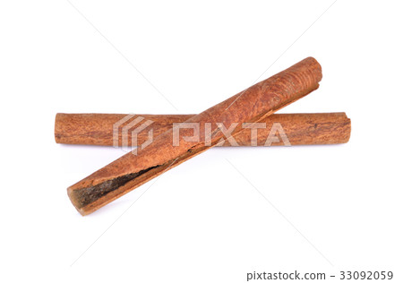 dried cinnamon stick on white background dried cinnamon stick on white background 33092059