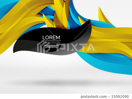 Vector colorful wave lines in white and grey 3d Vector colorful wave lines in white and grey 3d 33092090