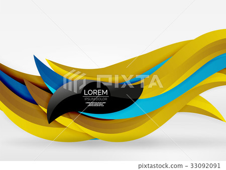 Vector colorful wave lines in white and grey 3d Vector colorful wave lines in white and grey 3d 33092091