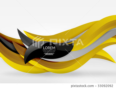 Vector colorful wave lines in white and grey 3d Vector colorful wave lines in white and grey 3d 33092092