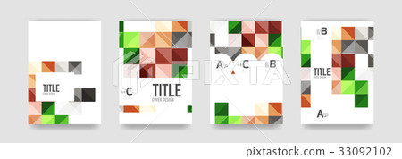 Set of brochure cover background, a4 template Set of brochure cover background, a4 template 33092102