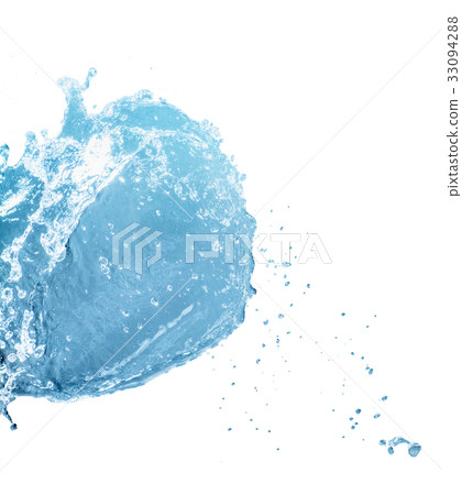 Blue water splash. Blue water splash. 33094288