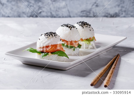 Rice sushi burgers 33095914