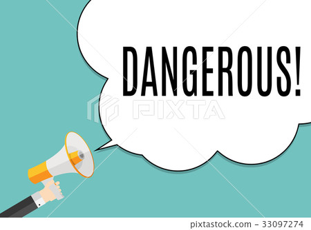 Abstract Banner with text Dangerous. Emotion and 33097274