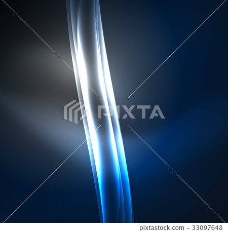 Energy lines, glowing waves in the dark, vector Energy lines, glowing waves in the dark, vector 33097648
