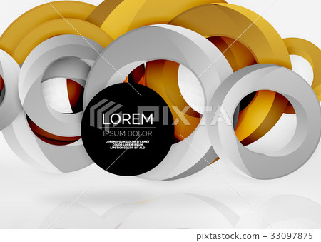 Modern 3d ring vector abstract background Modern 3d ring vector abstract background 33097875