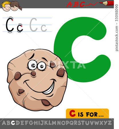 letter c with cartoon cookie sweet letter c with cartoon cookie sweet 33098090