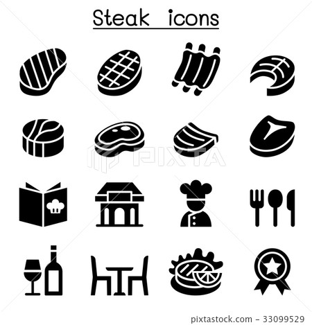 Steak house icons Steak house icons 33099529