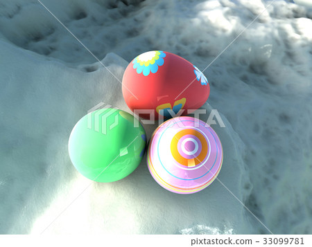 Easter eggs on ice 33099781