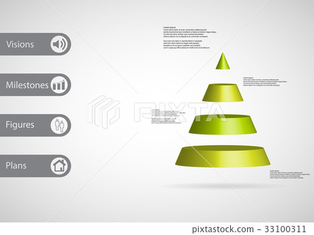 3D illustration infographic template with triangle 3D illustration infographic template with triangle 33100311
