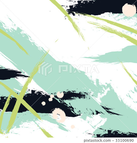Vector brush stroke paint in green navy colors Vector brush stroke paint in green navy colors 33100690