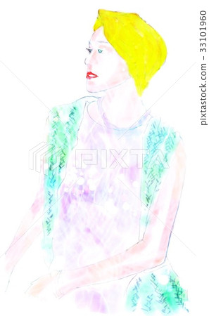 Beautiful woman seeing over there 2 Beautiful woman seeing over there 2 33101960