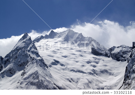 Glacier. Caucasus Mountains, Dombay. 33102118