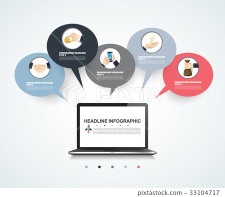 Abstract infographics number options template.  33104717