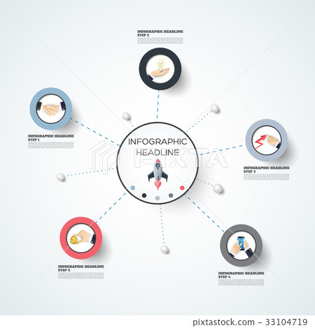 Abstract infographics number options template.  33104719