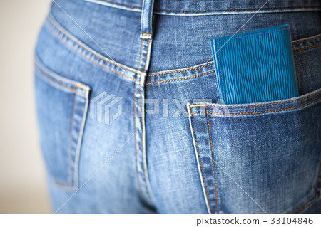 Jeans buttocks purse wallet case 33104846